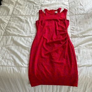 Red body on dress